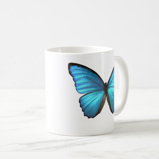 Blue Morpho Butterfly Wings Tasse (VorderseiteRechts)