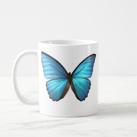 Blue Morpho Butterfly Wings Tasse (Links)