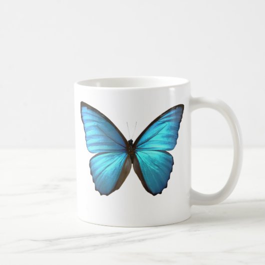 Blue Morpho Butterfly Wings Tasse (Rechts)