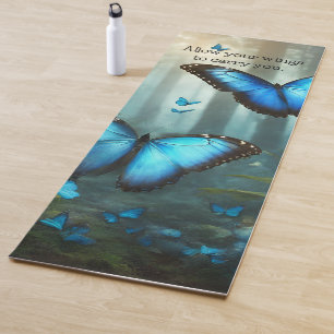 Blue Morpho Butterfly Yogamatte
