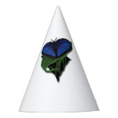 Blue Morpho Heart Butterfly Partyhütchen (Vorderseite)