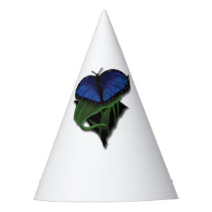 Blue Morpho Heart Butterfly Partyhütchen