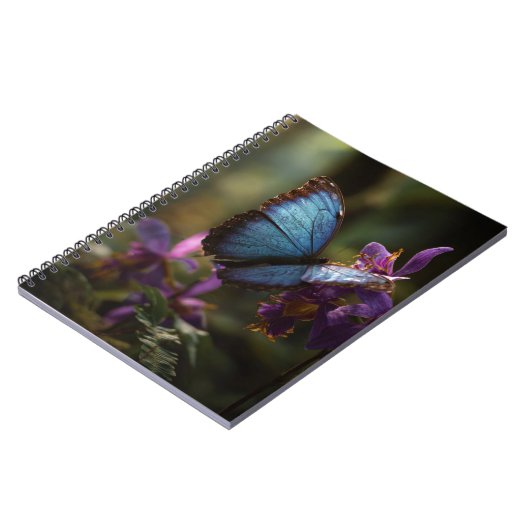 Blue Morpho Iris Notebook Notizblock (Linke Seite)