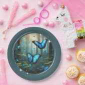 Blue Morpho Paper Plate Pappteller (Party)