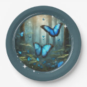 Blue Morpho Paper Plate Pappteller (Vorderseite)