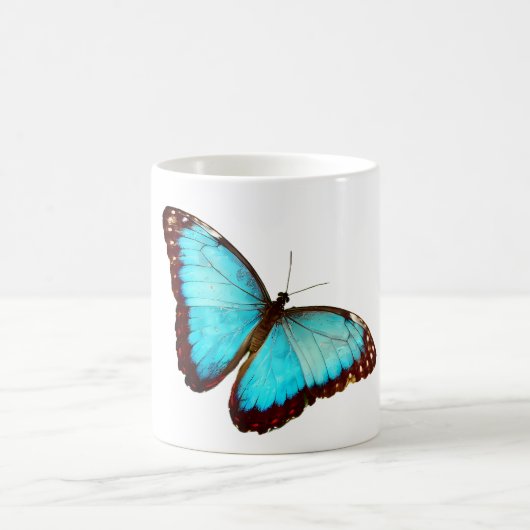Blue Morpho Rainforest Butterfly Kaffeetasse (Mittel)