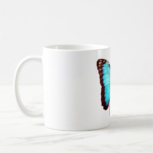 Blue Morpho Rainforest Butterfly Kaffeetasse (Links)