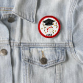 Blue Mortar und Diploma Abschluss Button (Beispiel)