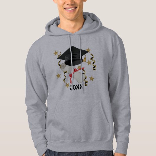 Blue Mortar und Diploma Abschluss Hoodie (Vorderseite)
