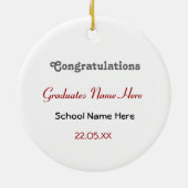 Blue Mortar und Diploma Abschluss Keramikornament (Hinten)