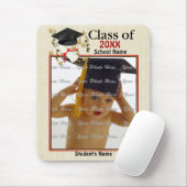 Blue Mortar und Diploma Abschluss Mousepad (Mit Mouse)