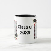 Blue Mortar und Diploma Abschluss Tasse (Zentrum)