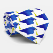 Blue Mortarboards Tassels Abschluss Krawatte (Gerollt)