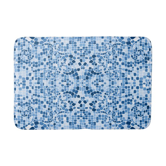 Blue Mosaic Bath Mat Badematte (Vorderseite)