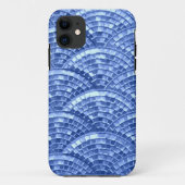 Blue Mosaic Design iPhone Case (Rückseite)