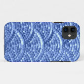 Blue Mosaic Design iPhone Case (Rückseite (Horizontal))