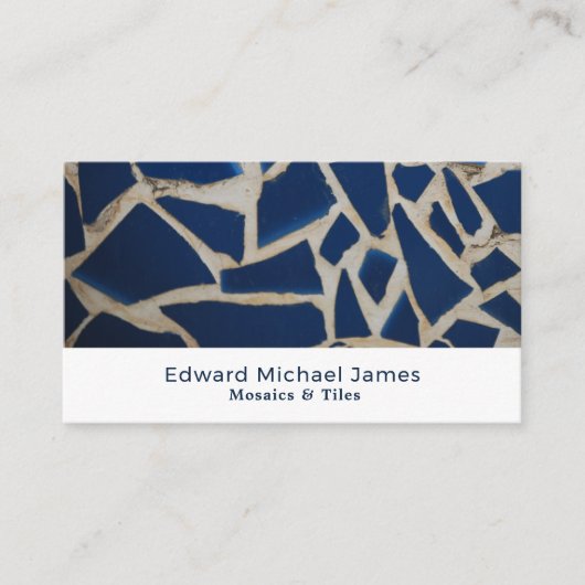 Blue Mosaic, Floor, Tile Installer Visitenkarte (Vorderseite)