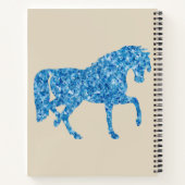 Blue Mosaic Horse Notizblock (Rückseite)