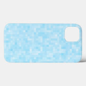 Blue Mosaic Pixel Case-Mate iPhone Hülle (Rückseite (Horizontal))