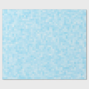 Blue Mosaic Pixel Geschenkpapier