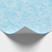 Blue Mosaic Pixel Geschenkpapier (Ecke)