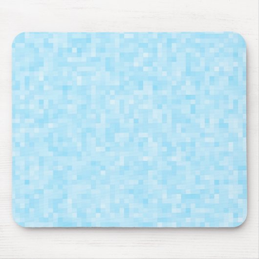 Blue Mosaic Pixel Mousepad (Vorne)