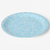 Blue Mosaic Pixel Pappteller (Schrägansicht)