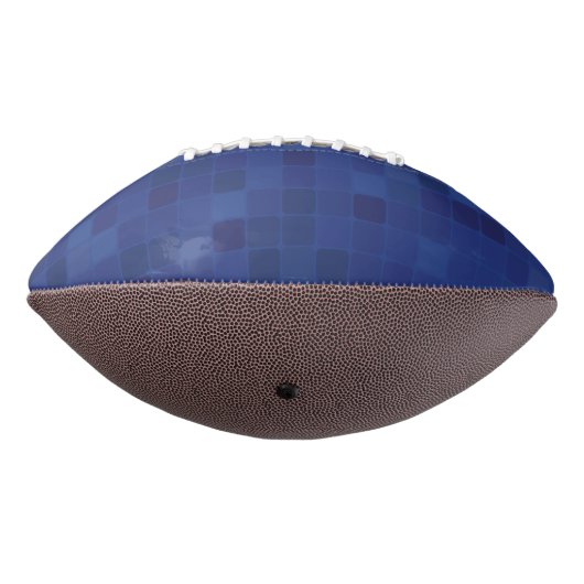 Blue mosaic pixel pattern football (Gedreht 270)