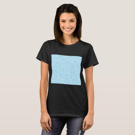 Blue Mosaic Pixel T-Shirt (Vorne ganz)