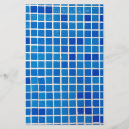 Blue Mosaic Tile Briefpapier