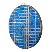 Blue Mosaic Tile Dartscheibe (Vorderseite rechts)