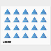 Blue Mosaic Tile Dreieckiger Aufkleber (Blatt)