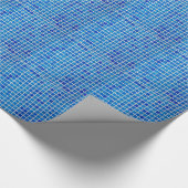 Blue Mosaic Tile Geschenkpapier (Ecke)