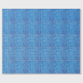 Blue Mosaic Tile Geschenkpapier (Flach)