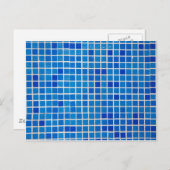 Blue Mosaic Tile Postkarte (Vorne/Hinten)