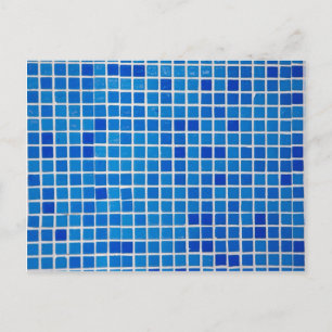 Blue Mosaic Tile Postkarte