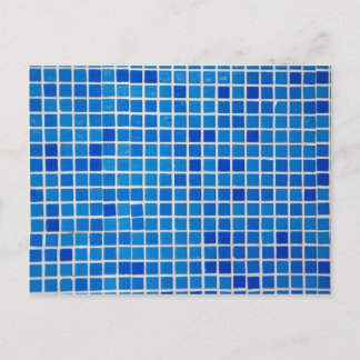 Blue Mosaic Tile Postkarte