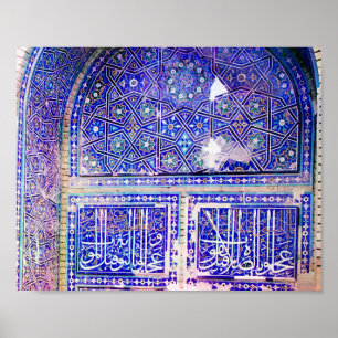 Blue Mosaic - Vintag Color Foto Poster 1911