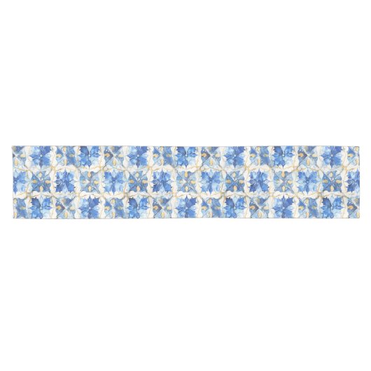 Blue Mosaik Table Runner Kurzer Tischläufer (Horizontal)