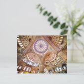 Blue Moschee Interior in Istanbul Postkarte (Stehend Vorderseite)