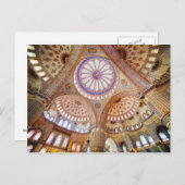 Blue Moschee Interior in Istanbul Postkarte (Vorne/Hinten)