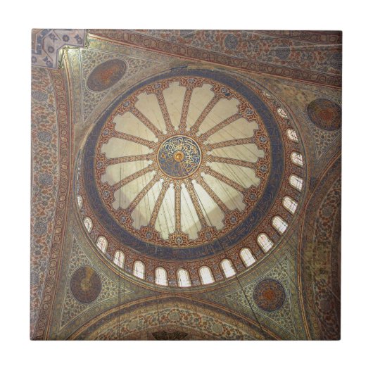 Blue Moschee Interior Istanbul, Türkei Fliese (Vorderseite)