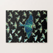 Blue Moth Butterfly Puzzle Geschenkboxen (Horizontal)
