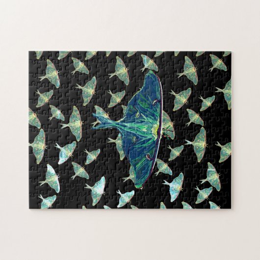 Blue Moth Butterfly Puzzle Geschenkboxen (Horizontal)