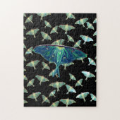 Blue Moth Butterfly Puzzle Geschenkboxen (Vertikal)
