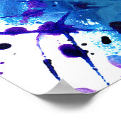 Blue Mother & Child Watercolor Abstrakte Kunst Poster (Ecke)