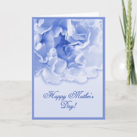 Blue Mother Day Carnation Card Karte (Vorderseite)