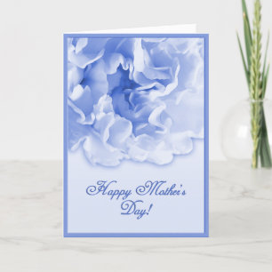 Blue Mother Day Carnation Card Karte