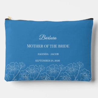 Blue Mother of the Bride with Names and Date  Zubehörtasche