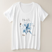 Blue Mother-to-be Boy Baby Shower Große Größe T-Shirt (Design vorne)